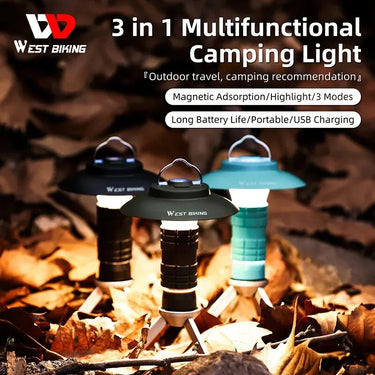 WEST BIKING Portable Camping Light 3 In